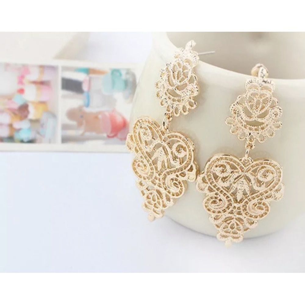 🌟Boho Style Retro Style Gold Dangle Earrings🌟 - Picture 2 of 3